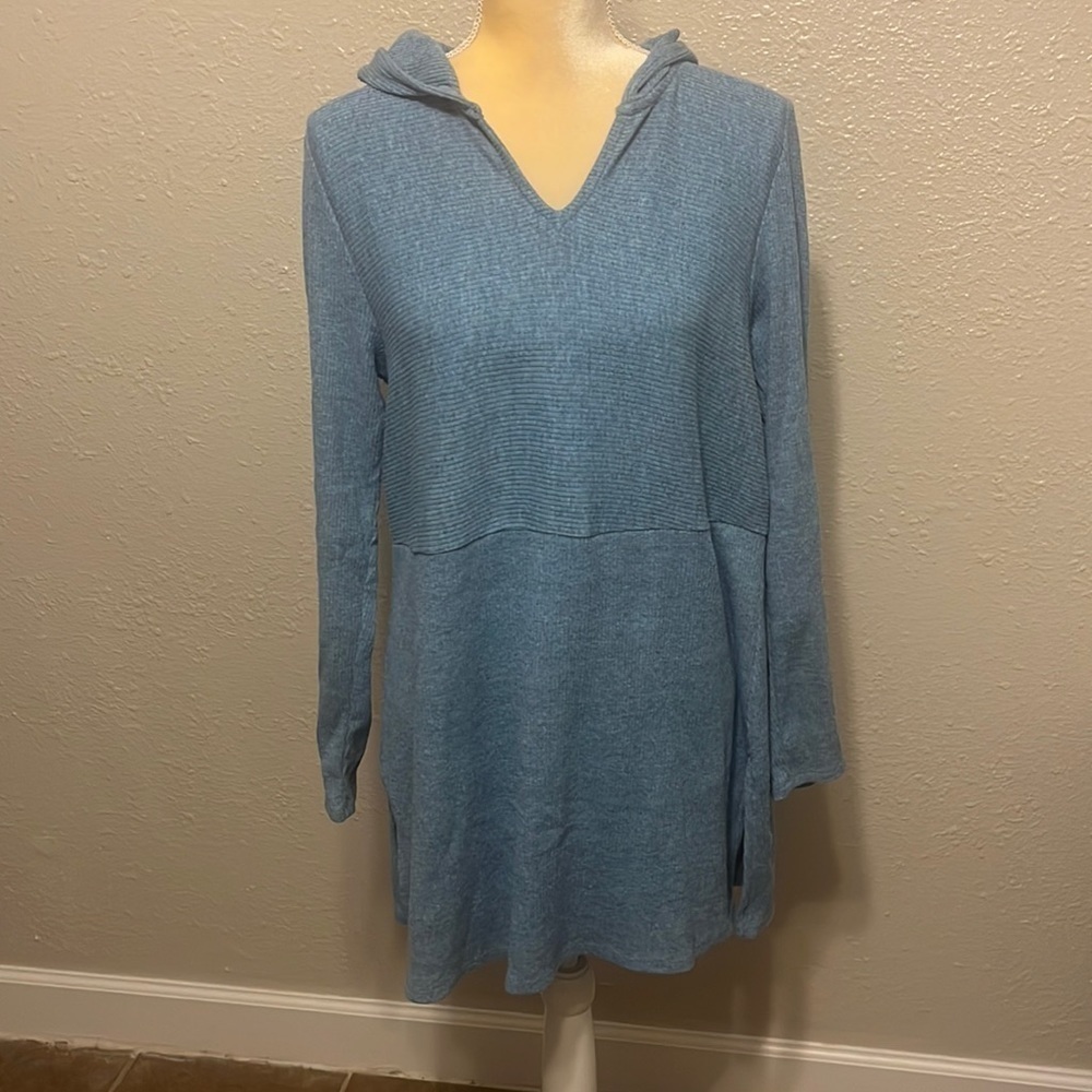 J. Jill Blue Hoodie Tunic Size M‎